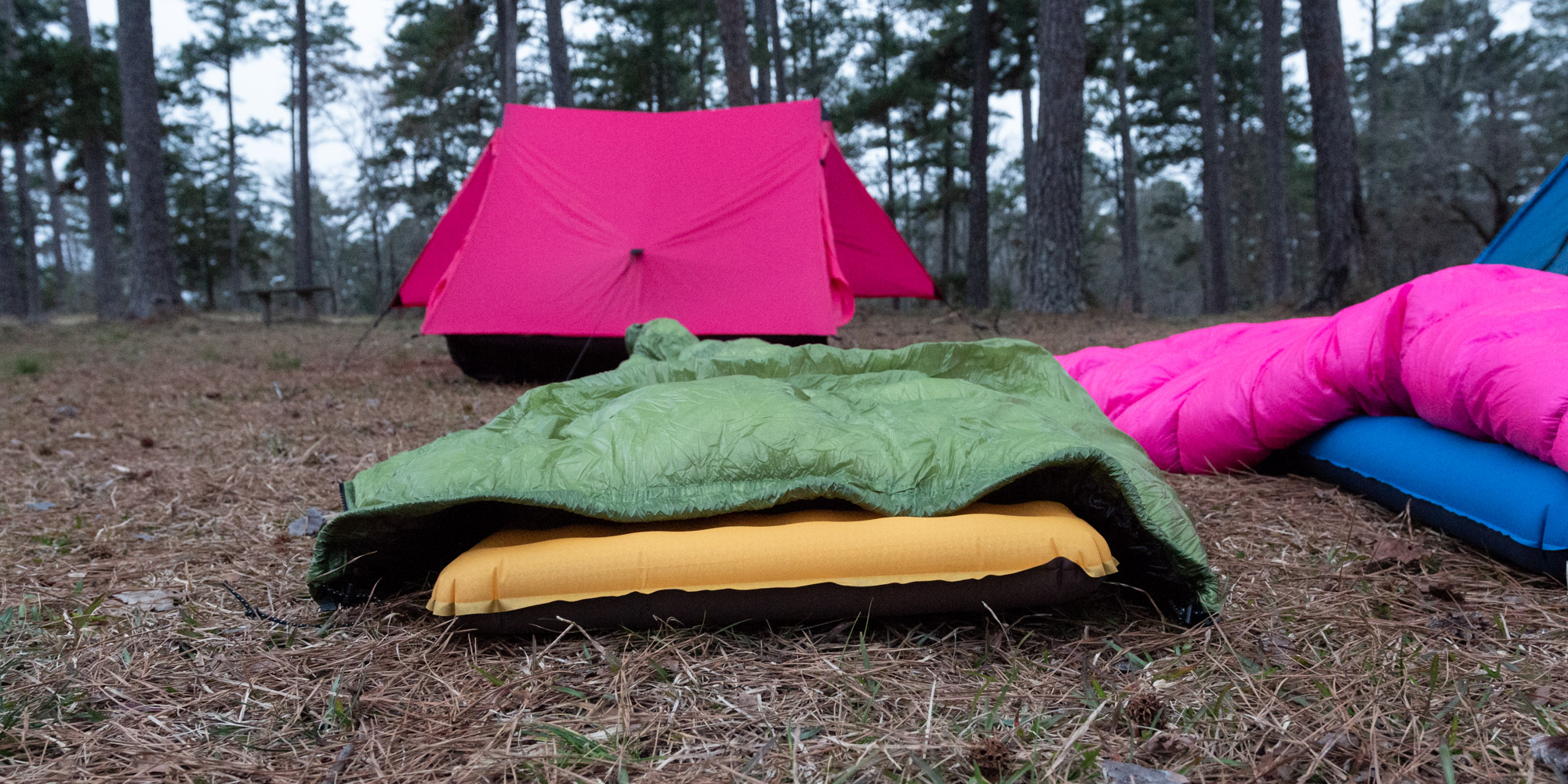 Picture of ultralight sleeping bag.