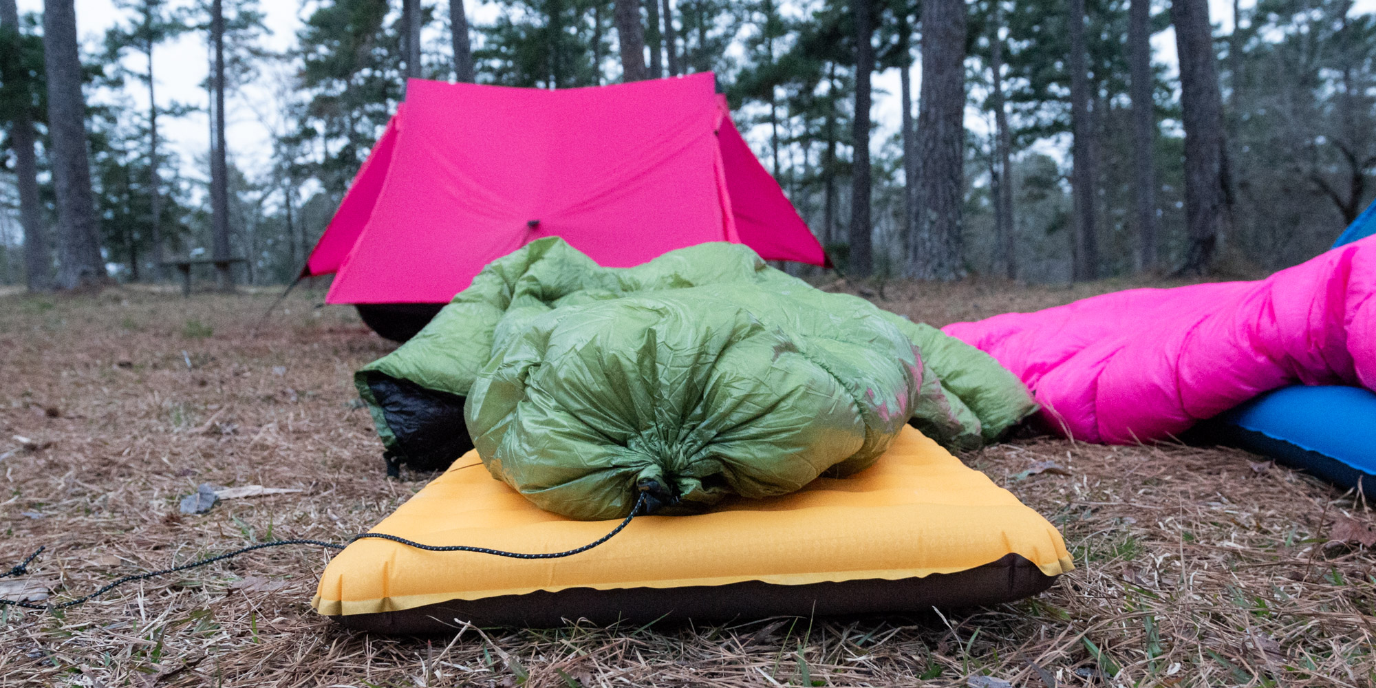 Picture of ultralight sleeping bag.