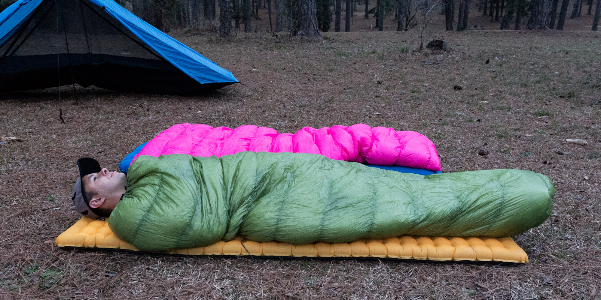Picture of ultralight sleeping bag.